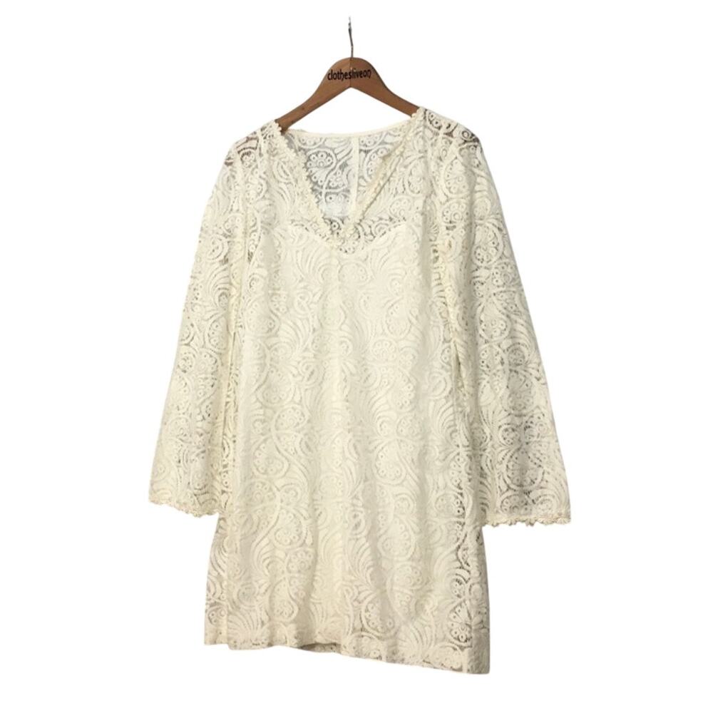 Trina Turk Womens white lace allover dress size 2